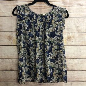 Fun2Fun shear Blue Floral Blouse